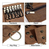 Western Leather Three Folder Car Key Bag