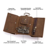 Western Leather Three Folder Car Key Bag