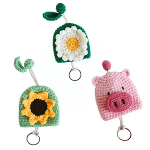 Knitted Key Case Pull Type Key Wallet Key Pig Pouch Organizer