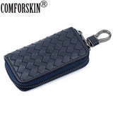 Handmade Sheep Skin Key Case Unisex Zipper Purse