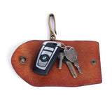 Vintage Leather Key Wallets Car Key Holder Natural Cowhide Keychain