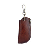 Vintage Leather Key Wallets Car Key Holder Natural Cowhide Keychain