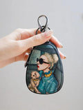 Cute Cartoon Car Key Bag Set for Women Compact Storage