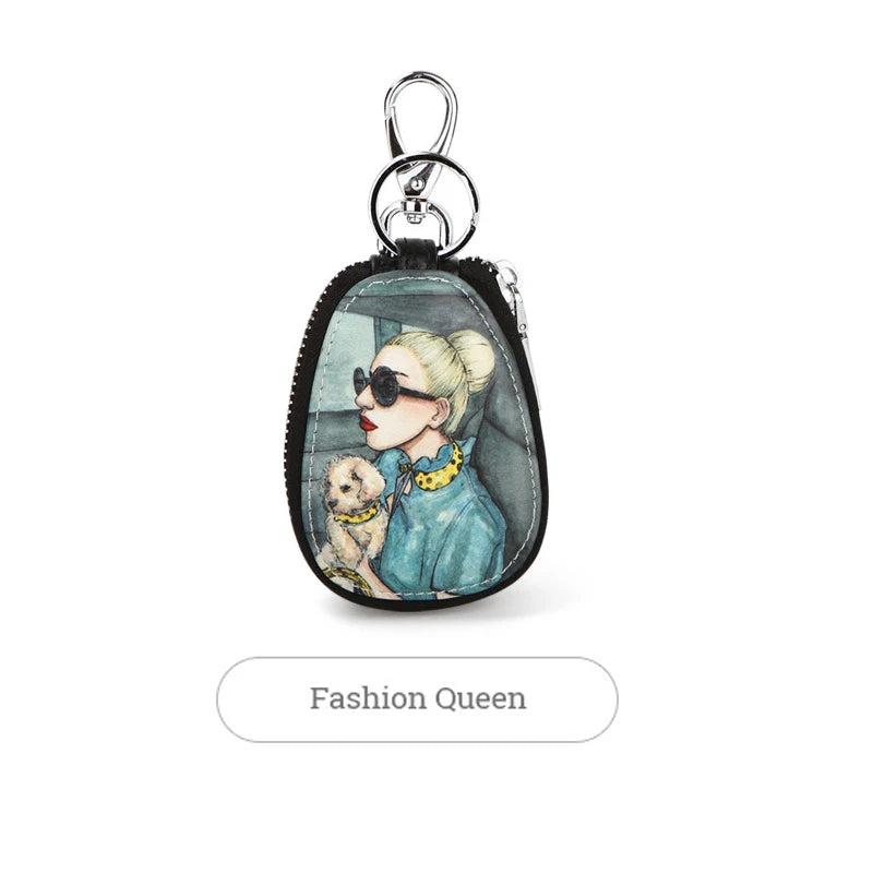 Cute Cartoon Car Key Bag Set for Women Compact Storage