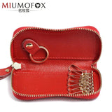 Leather Keychain Key Bag Wallet 8 Key Holder Organizer