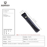 Leather Pencil Case Handmade Cowhide Pen Holder Bag Storage Container