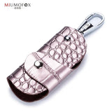 Leather Keys Organizer Keychain Small Wallets Key Bag Car Housekeeper
