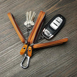 Real Leather Key Wallet Zipper Car Key Case Unisex Holder Organizer