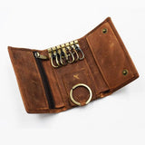 Leather Key Bag Unisex Key Purse Multifunction Organizer Wallet
