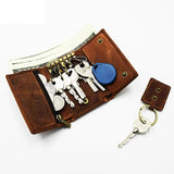 Leather Key Bag Unisex Key Purse Multifunction Organizer Wallet