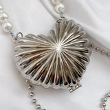 Love-Shaped Chain Shoulder Bag Lipstick Coin Purse