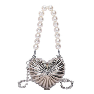 Love-Shaped Chain Shoulder Bag Lipstick Coin Purse