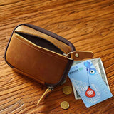 Men Leather Key Bag Large Capacity ID Bags