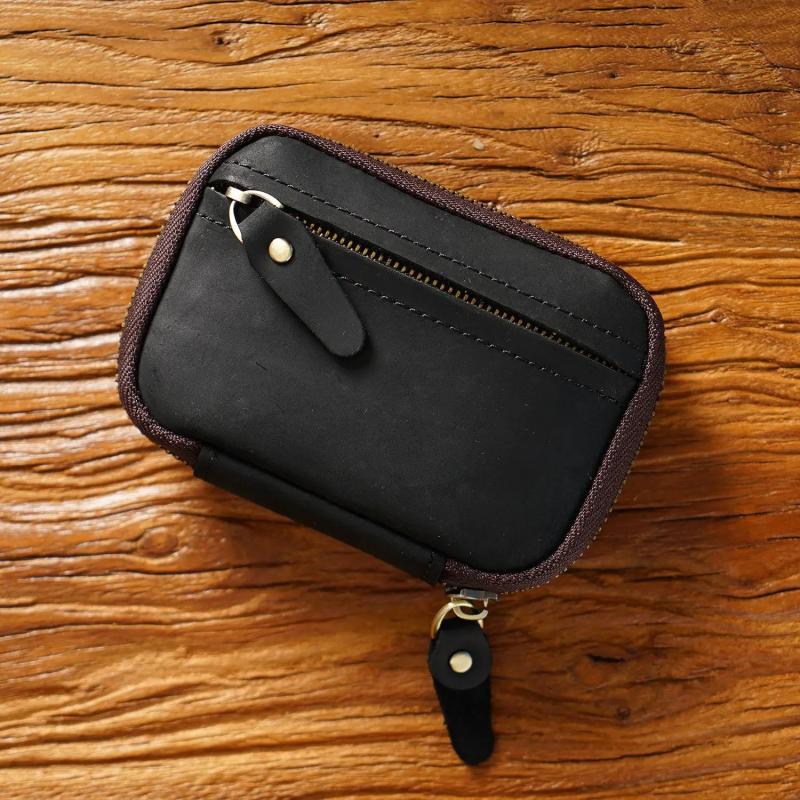 Men Leather Key Bag Large Capacity ID Bags