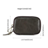 Leather Key Wallet Man Housekeeper Keys Organizer Car Key Holder Zipper