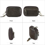 Leather Key Wallet Man Housekeeper Keys Organizer Car Key Holder Zipper