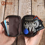 Leather Key Wallet Man Housekeeper Keys Organizer Car Key Holder Zipper