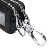 Goatskin Woven Car Key Purse Leather Key Holder Zippered Key Wallet