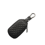 Leather Car Key Case Holder Zipper Pouch Keyring Wallet Key Pouch