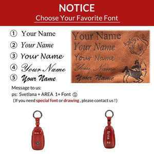 Leather Key Case for BENZ GLA200 C200L GLC260 GLK300 CLA