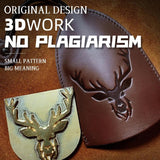 Embossed Elk Key Holder Bag Leather Smart Key Housekeeper