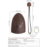 Embossed Elk Key Holder Bag Leather Smart Key Housekeeper