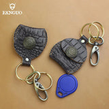 Vintage Men's Leather Key Organizer Bag Keychain Holder Chain