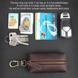 Crazy Horse Leather Key Soft Bag Smart Key Holder Key Wallet Men