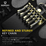 Men's Leather Key Wallet Car Smart Key Holder Housekeeper Key Case Pouch