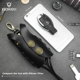 Men's Leather Key Wallet Car Smart Key Holder Housekeeper Key Case Pouch