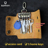 Leather Keychain Solid Key Wallet Hasp Casual Keys Holder