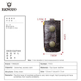 Leather Keychain Solid Key Wallet Hasp Casual Keys Holder