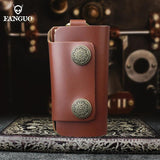 Leather Keychain Solid Key Wallet Hasp Casual Keys Holder