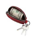 Leather Key Covers Vintage Zipper Key Case Unisex Key Holder