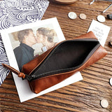 Leather Cowhide Fountain Pencil Bag Pen Cases Cover Sleeve Pouch