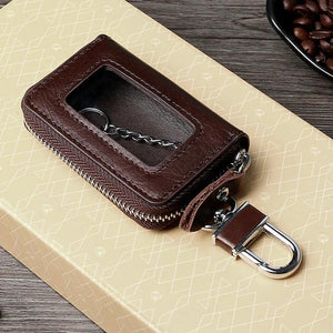 Leather Vintage Men Key Holder European Organizer for Keys Cowhide
