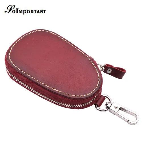 Leather Housekeeper Men Key Holder Wallet Car Keychain