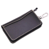 Vintage Leather Men Key Wallets Male Keychain Covers Zipper Key Case Bag