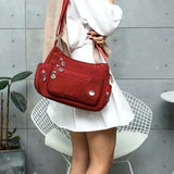 Waterproof Nylon Shoulder Messenger Bag for Women