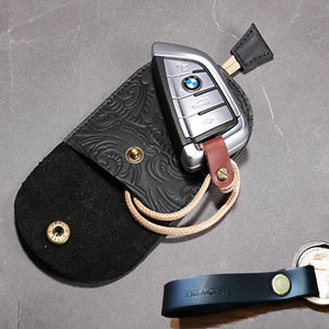 Custom Engraved Leather Car Key Holder Wallet 002