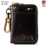 Leather Key Case Men Car Key Holder Zipper Male Man Housekeeper