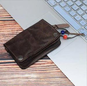 Hand-Painted Multifunctional Cowhide Driver's Key Case