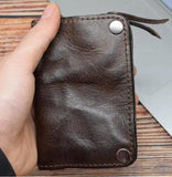 Hand-Painted Multifunctional Cowhide Driver's Key Case