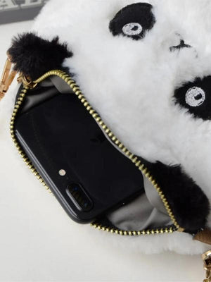 Plush Panda Bag Compact Doll Chain One-shoulder Diagonal Makeup Change Handbag