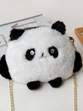 Plush Panda Bag Compact Doll Chain One-shoulder Diagonal Makeup Change Handbag