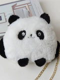 Plush Panda Bag Compact Doll Chain One-shoulder Diagonal Makeup Change Handbag
