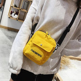 Letter Printed Crossbody Shoulder Bag Small Square Handbag