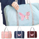 Butterfly Print Travel Organizer Bag Zipper Folding Luggage Unisex Carry on Bags