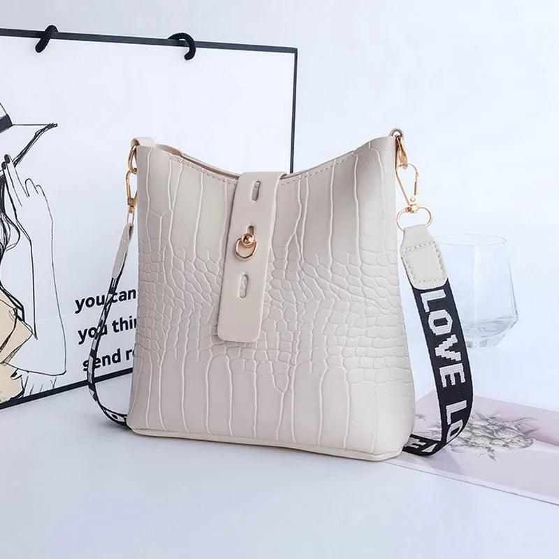 Crocodile PU Leather Crossbody Shoulder Bag for Women