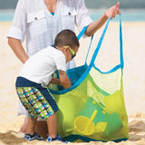 Foldable Kids Beach Mesh Bag Toys Storage Organizer